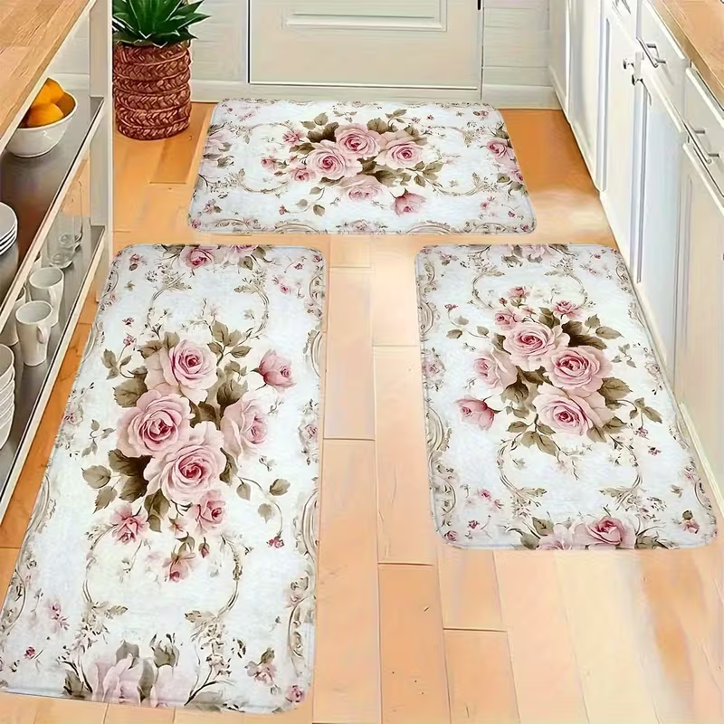 Commercial Kitchen Door - American Style Floor Mat with Pink
