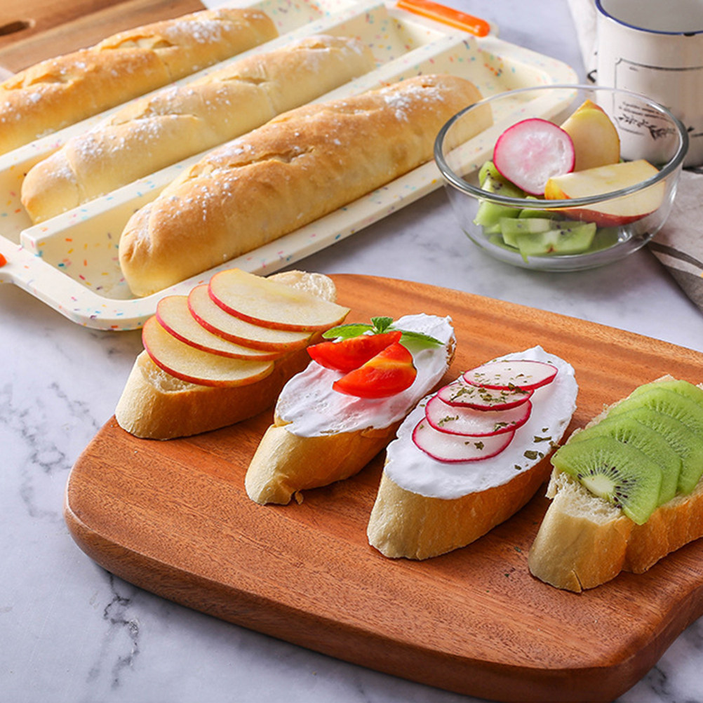 Commercial Kitchen At Home - Silicone French Bread Pan Three-Hole Loaf