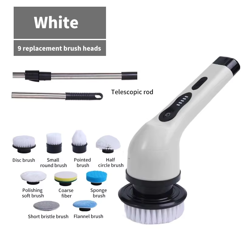 Commercial Kitchen Cleaning - 9-in-1 Electric Cleaning Brush Electric Spin