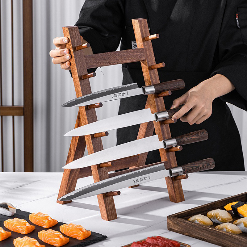 Commercial Kitchen Knife Storage - Japanese style sushi sashimi display knife