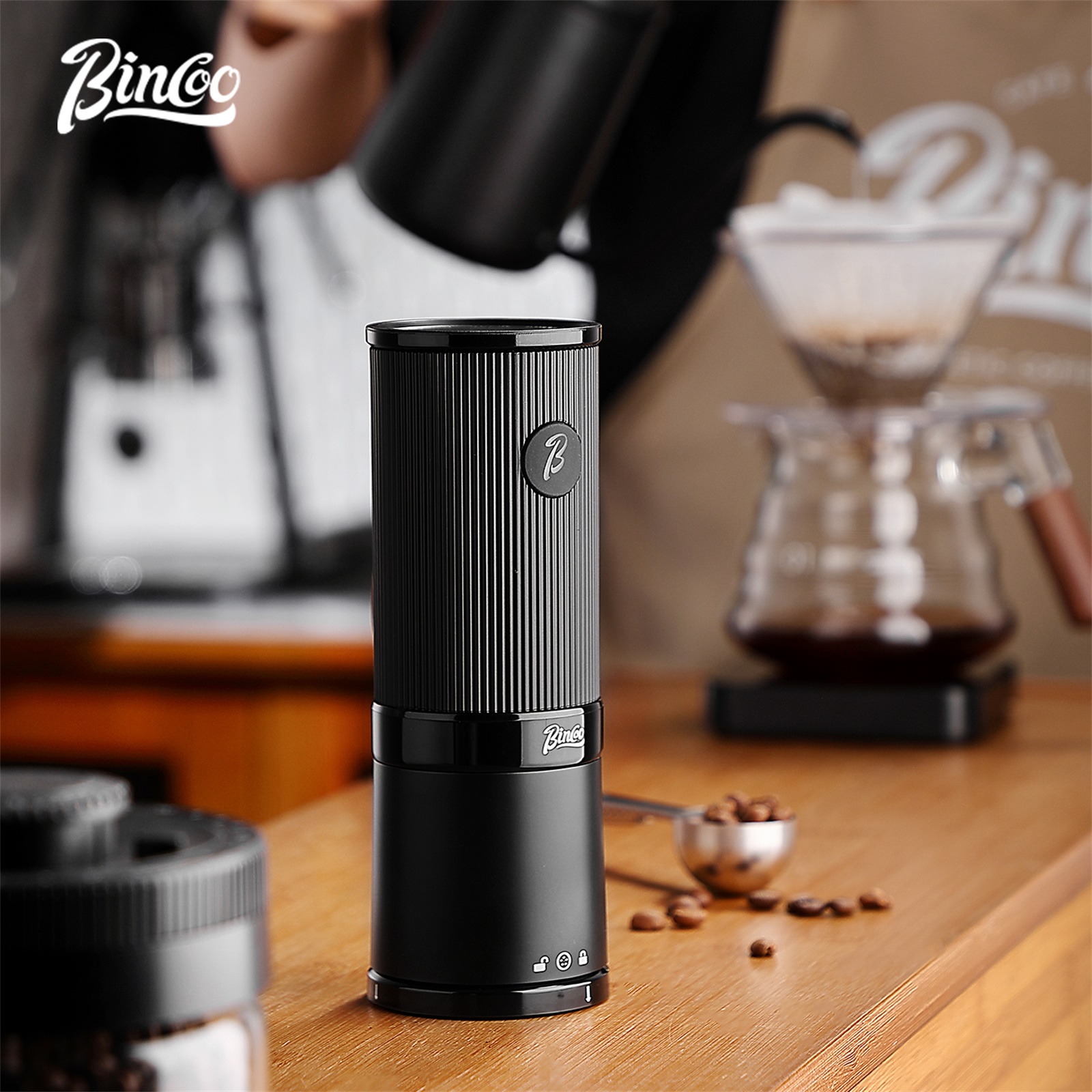 Commercial Espresso Machine - Bincoo Portable Electric Coffee Grinder Rechargeable