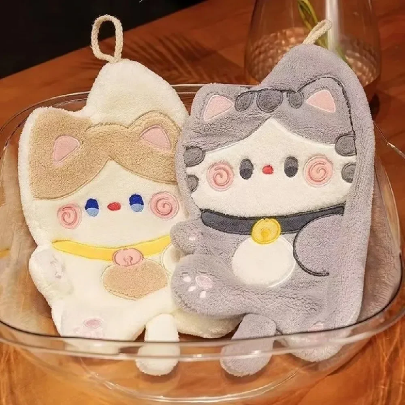 Cute Cat Hand Towel Quick Dryi - Commercial Kitchen Items 리뷰 및 가격