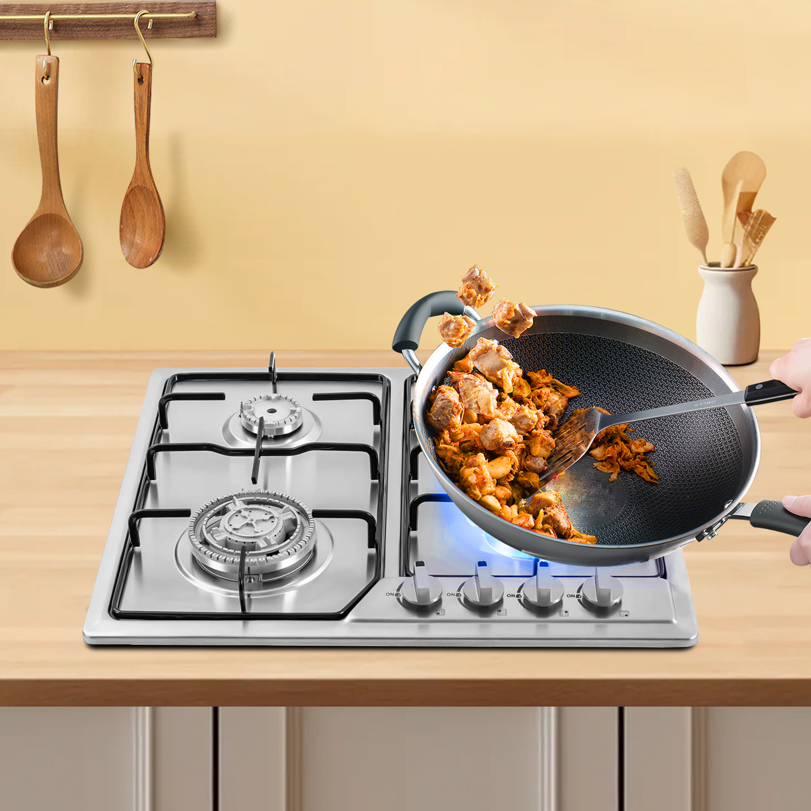 4 Head Eye Stove Gas Stove 58* - Commercial Kitchen Stove 리뷰 및 가격