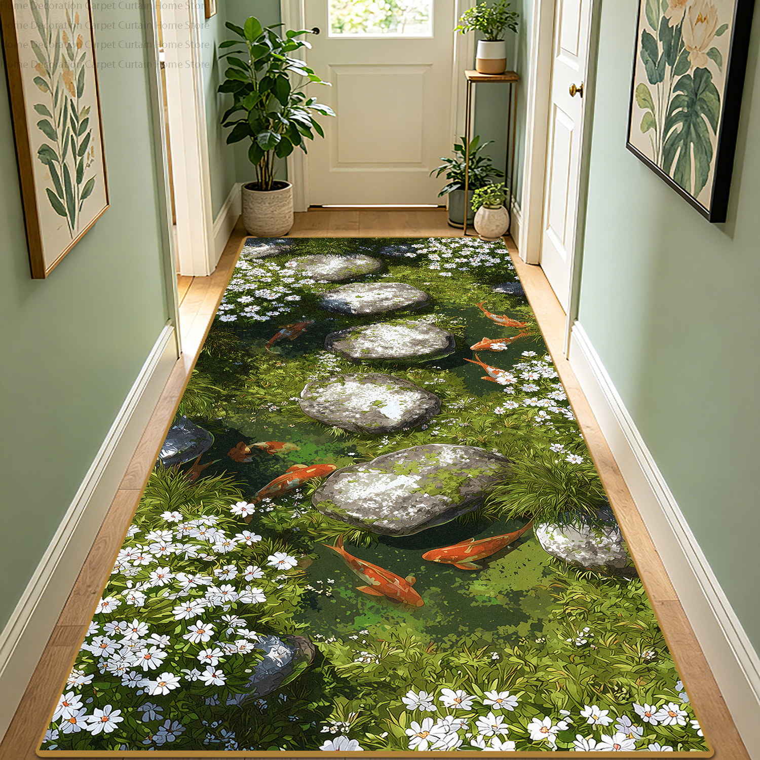 3D Moss Stone Koi Fish Floral  - Commercial Kitchen Door 리뷰 및 가격