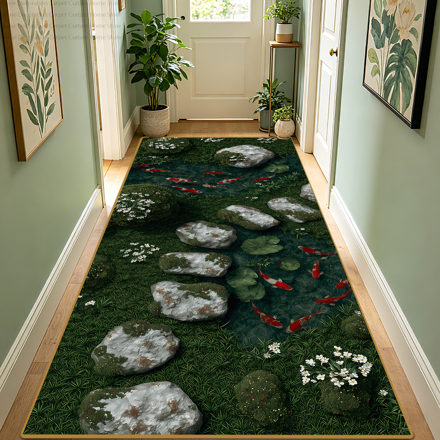 3D Moss Stone Koi Fish Floral  - Commercial Kitchen Door 리뷰 및 가격