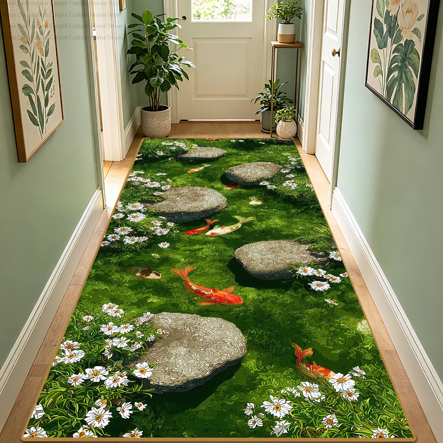 3D Moss Stone Koi Fish Floral  - Commercial Kitchen Door 리뷰 및 가격