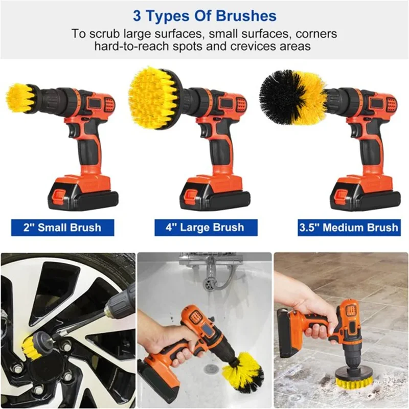 3 pcs/set drill brush set powe - Commercial Kitchen Cleaning 리뷰 및 가격