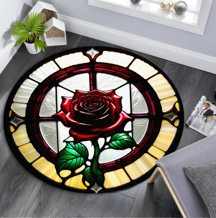 Round Rose CarpetNon-Slip Pink - Commercial Kitchen Door 리뷰 및 가격