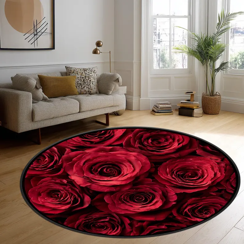 Round Rose CarpetNon-Slip Pink - Commercial Kitchen Door 리뷰 및 가격