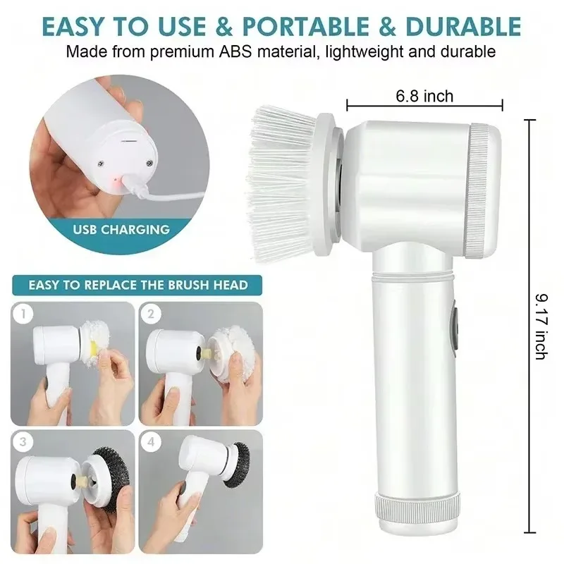 New Cordless Spin Scrubber Ele - Commercial Kitchen Cleaning 리뷰 및 가격
